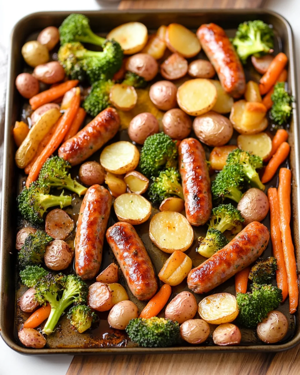 Chicken Apple Sausage Sheet Pan Dinner