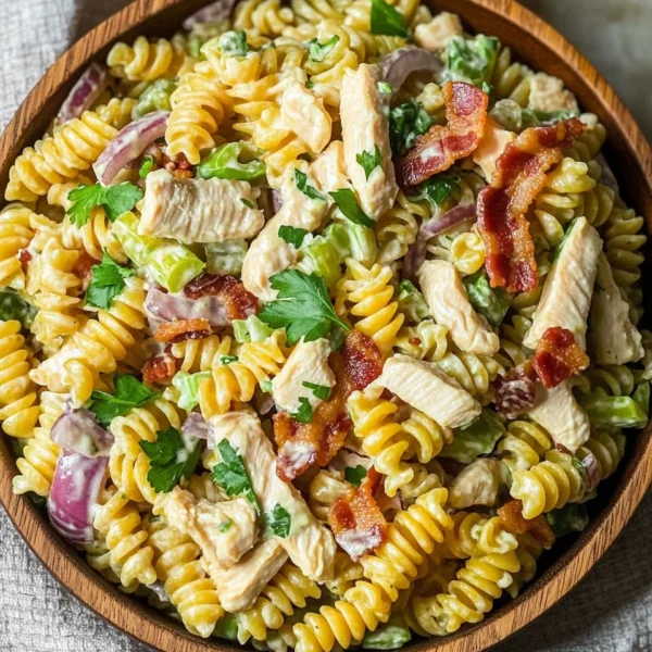Chicken Bacon Ranch Pasta Salad