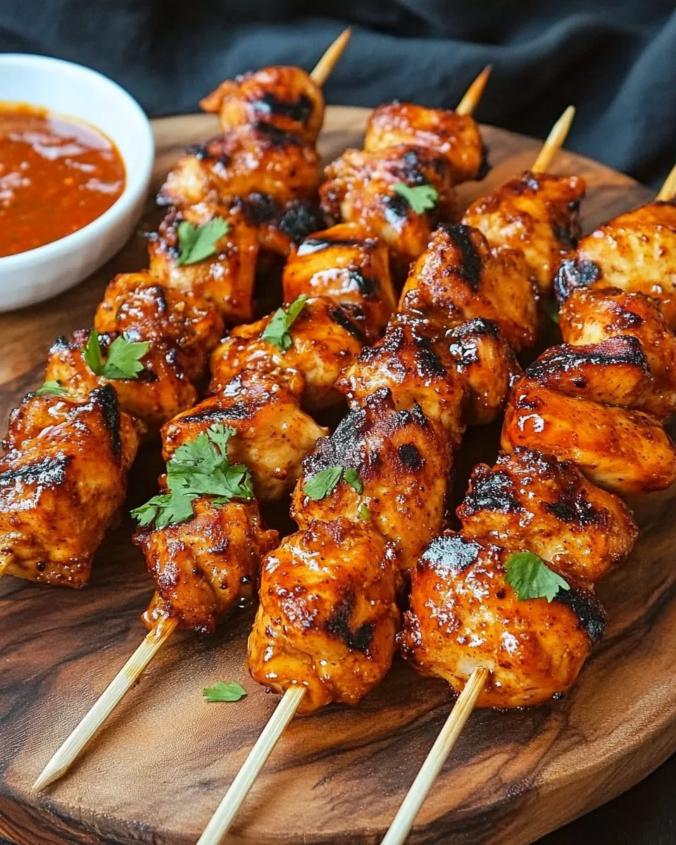 Chipotle Honey Chicken Skewers