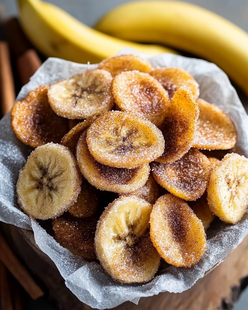 Cinnamon Sugar Air Fryer Banana Chips