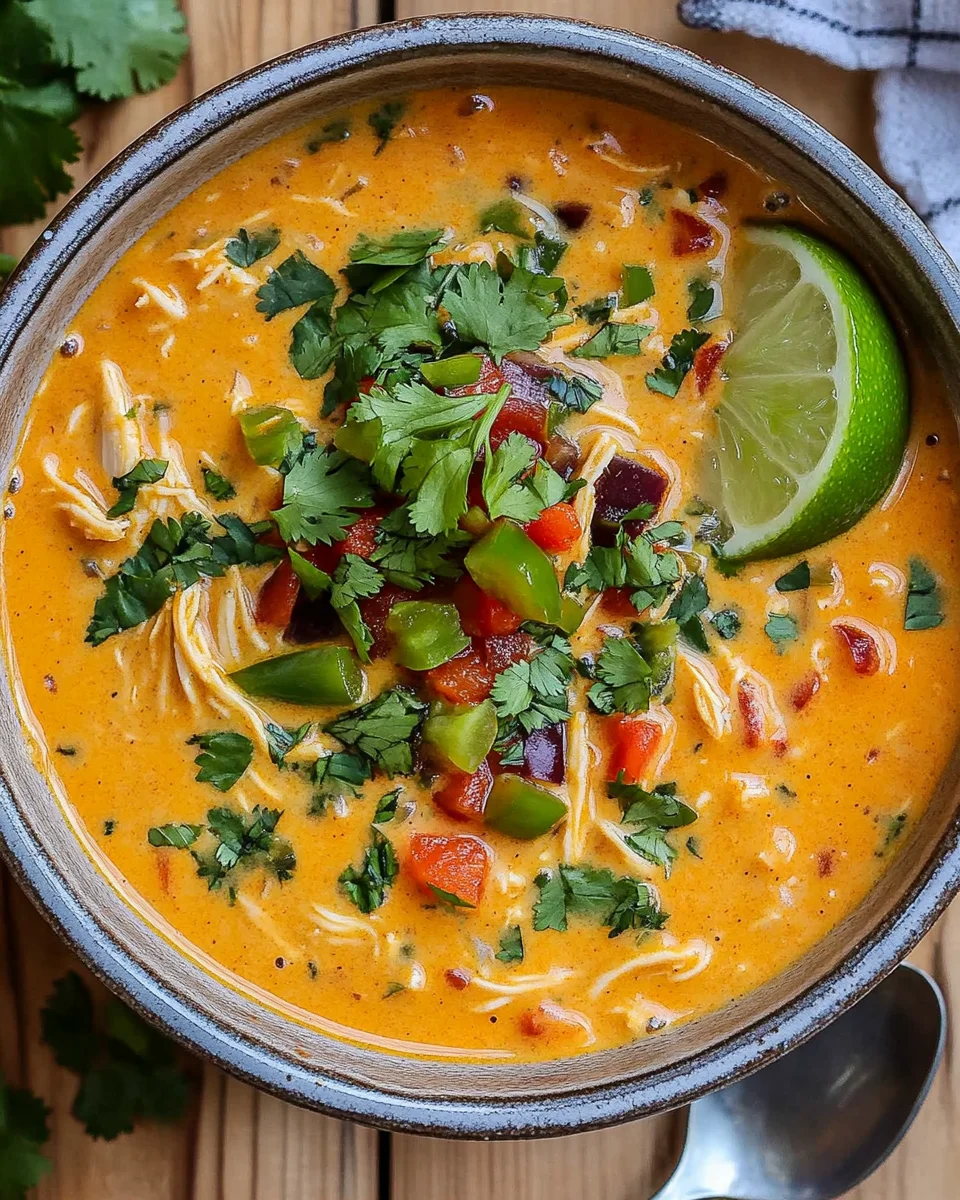 Creamy Chicken Enchilada Soup (Easy One-Pot Recipe)