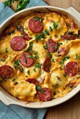 Crockpot Pierogi Casserole with Kielbasa