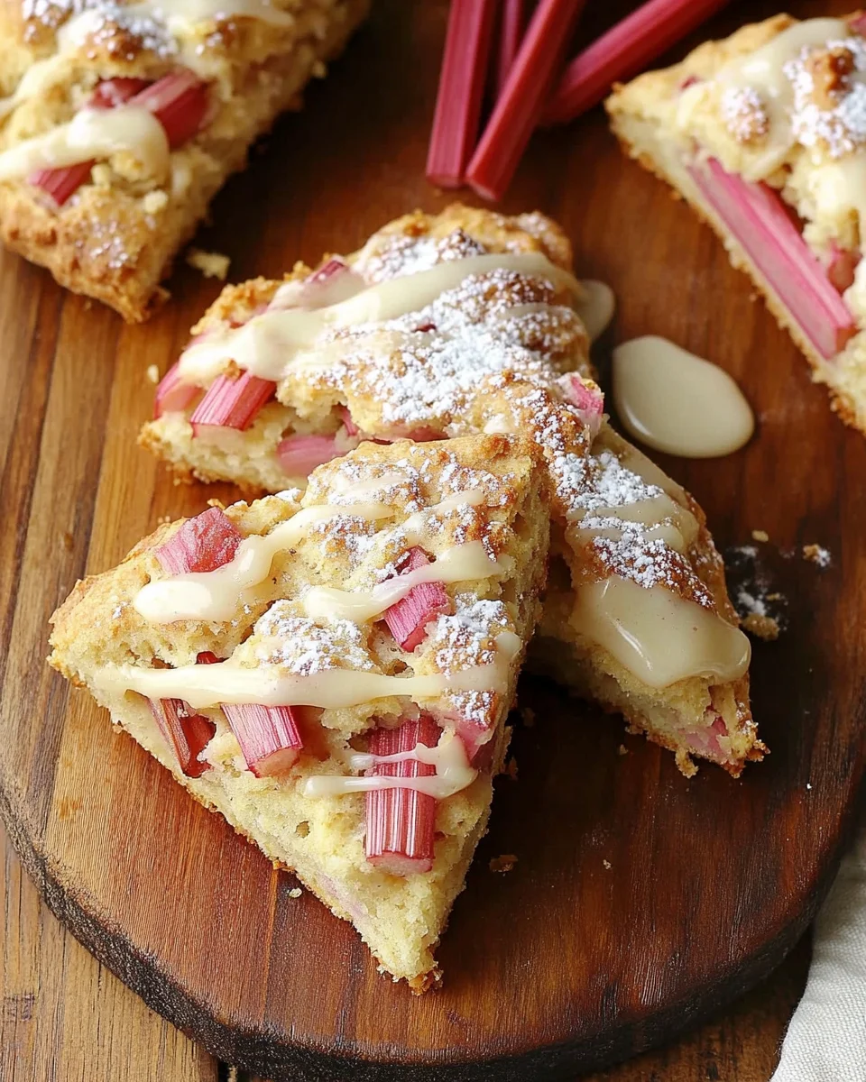 Easy Rhubarb Scones
