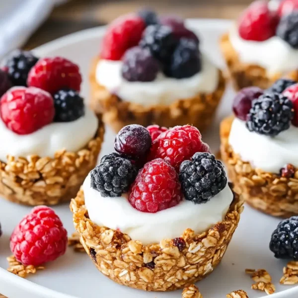 Frozen Yogurt Granola Cups