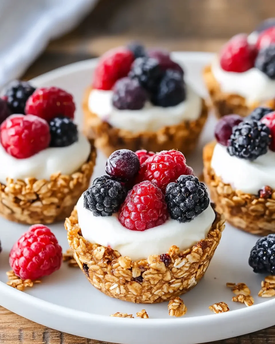 Frozen Yogurt Granola Cups