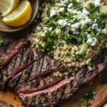 Grilled Skirt Steak with Lemon Herb Couscous Salad