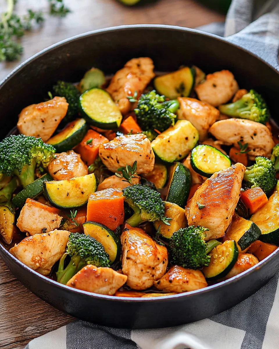 Healthy Chicken and Vegetables Skillet