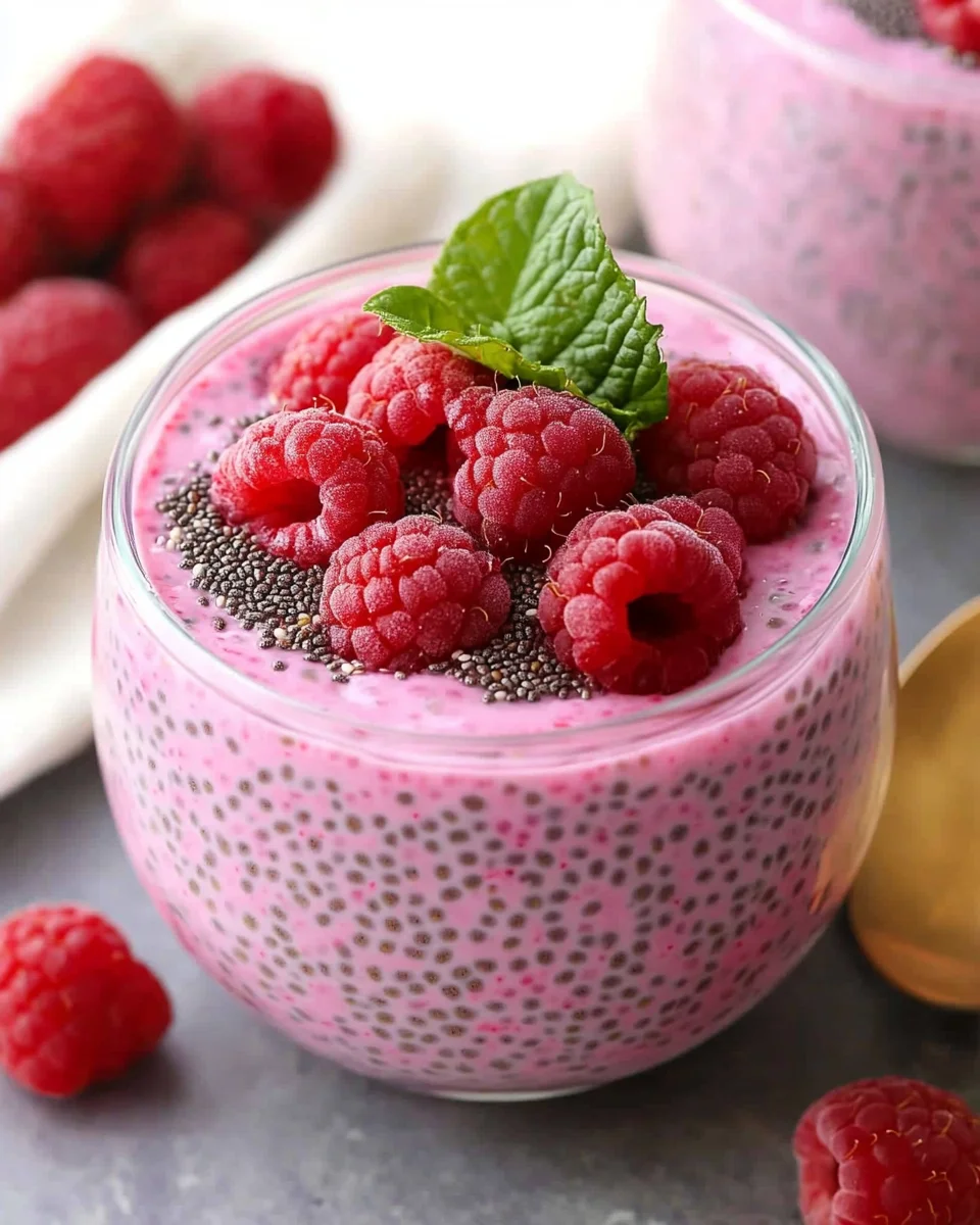 Healthy Raspberry Chia Pudding Recipe