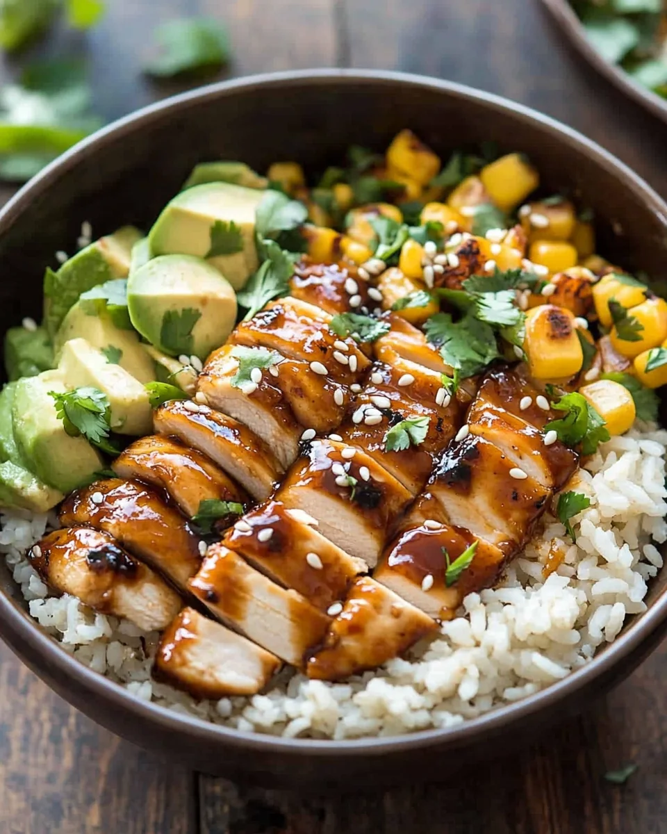 Honey BBQ Chicken Rice Bowl