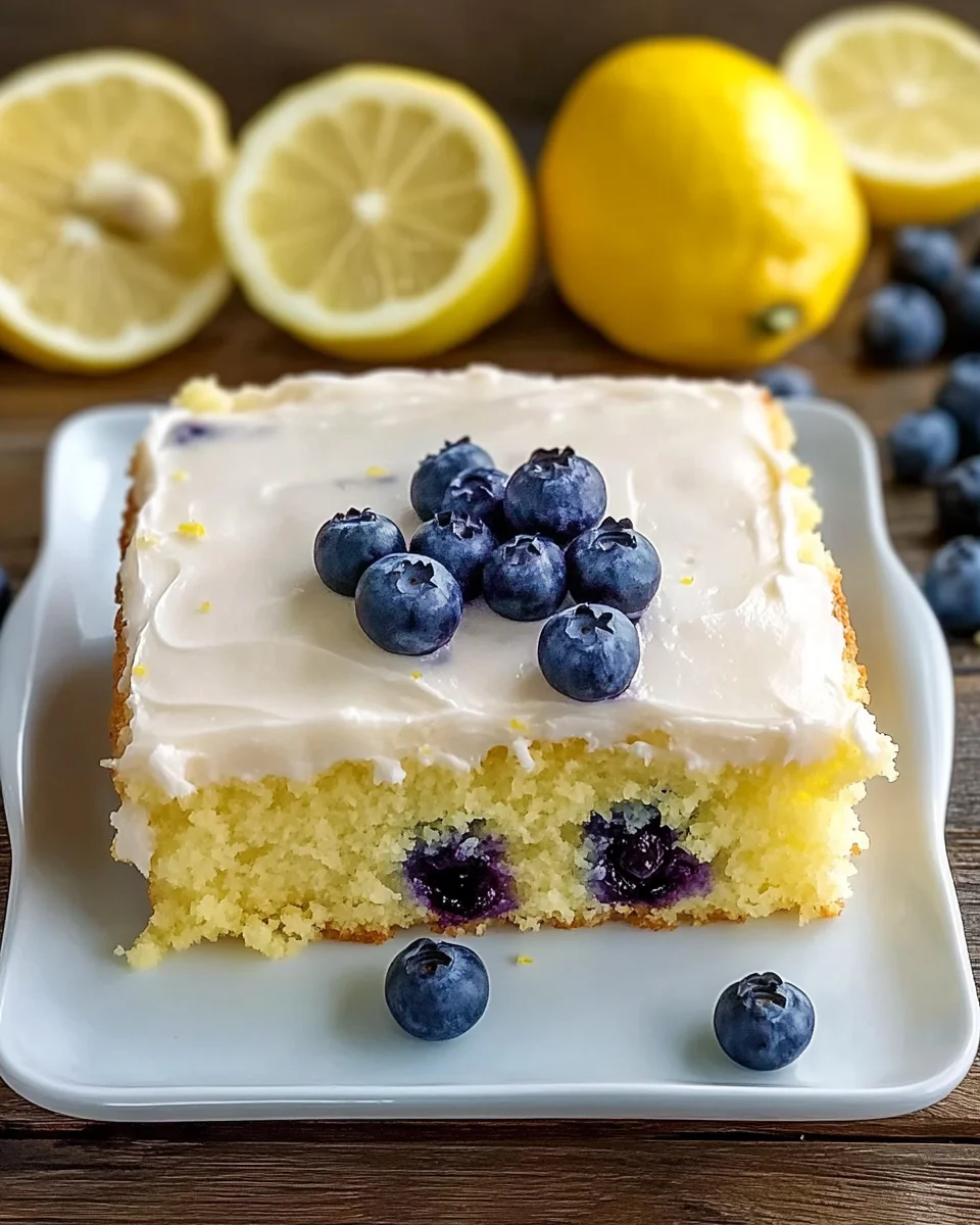 Lemon Blueberry Sheet Cake