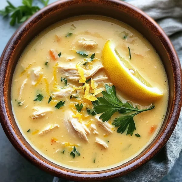 Mediterranean Lemon Chicken Soup: A Creamy, Comforting Bowl of Sunshine