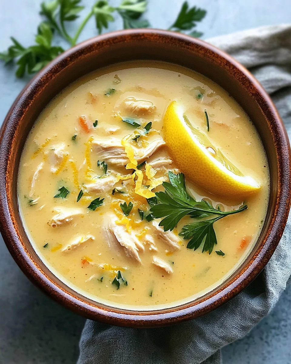 Mediterranean Lemon Chicken Soup: A Creamy, Comforting Bowl of Sunshine