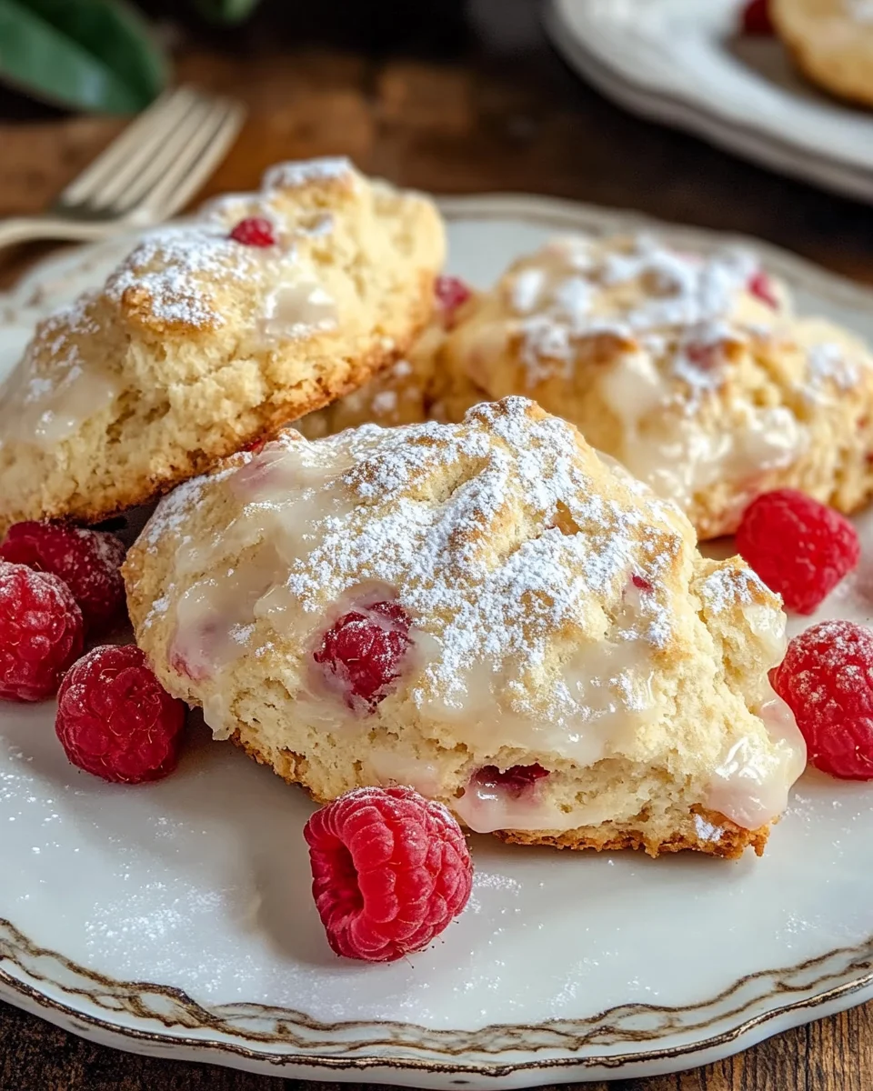 Ridiculously Easy Lemon Raspberry Scones