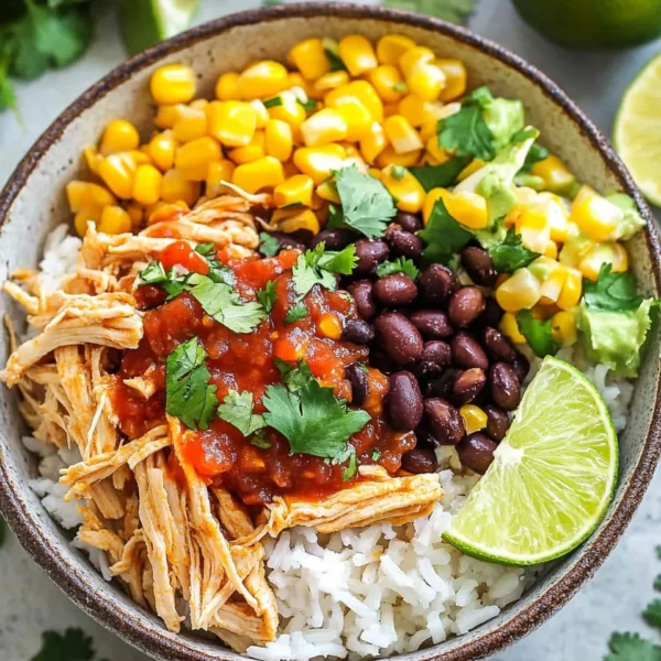 Slow Cooker Chicken Burrito Bowl
