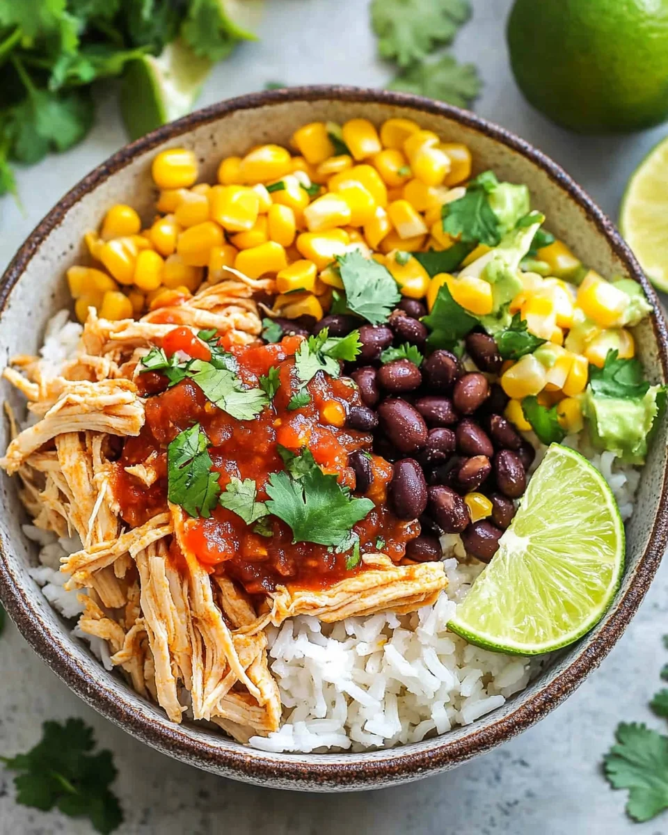 Slow Cooker Chicken Burrito Bowl