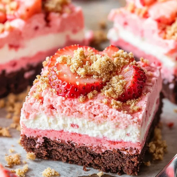 Strawberry Shortcake Brownies