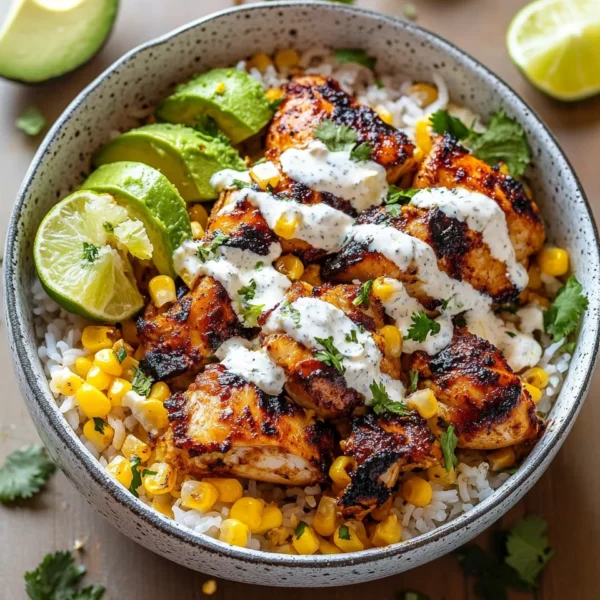 Street Corn Chicken Rice Bowl