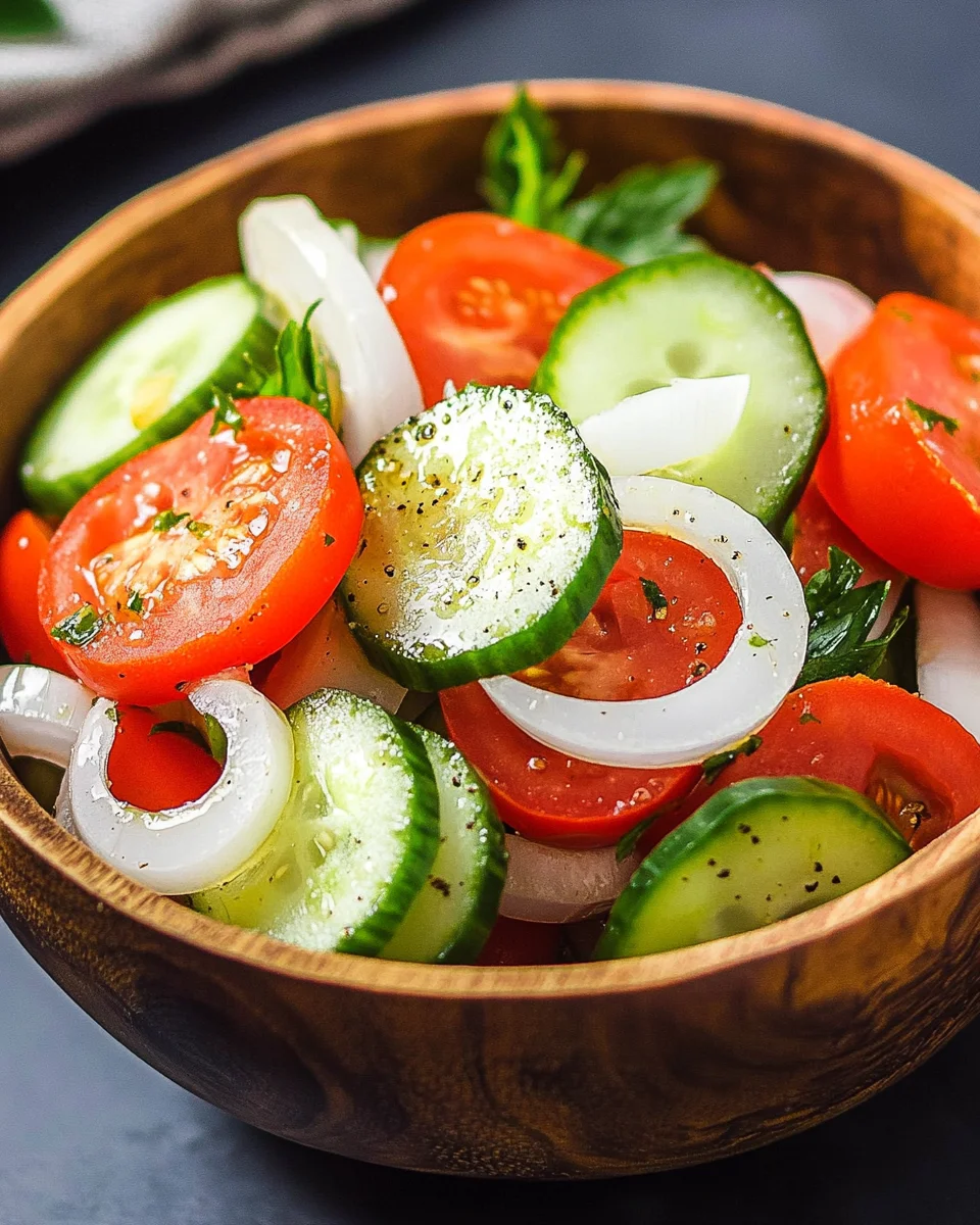 Tomato, Cucumber, and Onion Salad