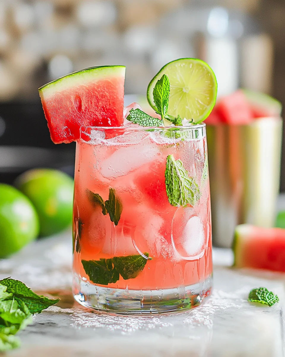 Watermelon Mint Mojito Mocktail