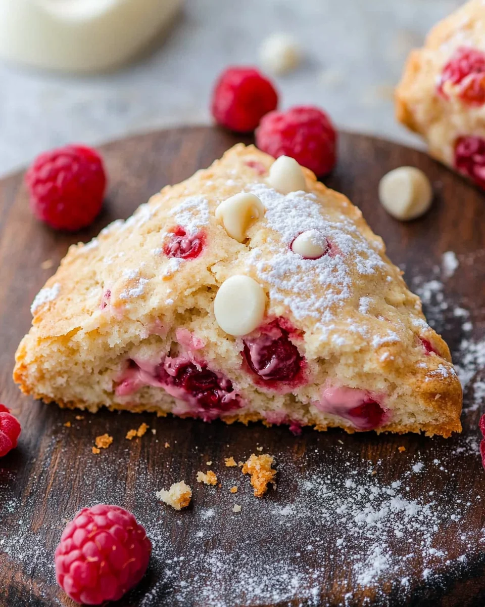White Chocolate Raspberry Scones