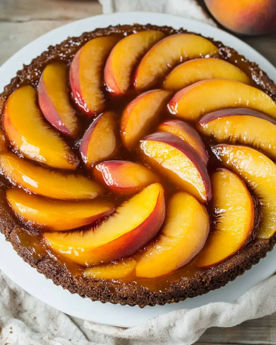 Bourbon Peach Upside-Down Cake