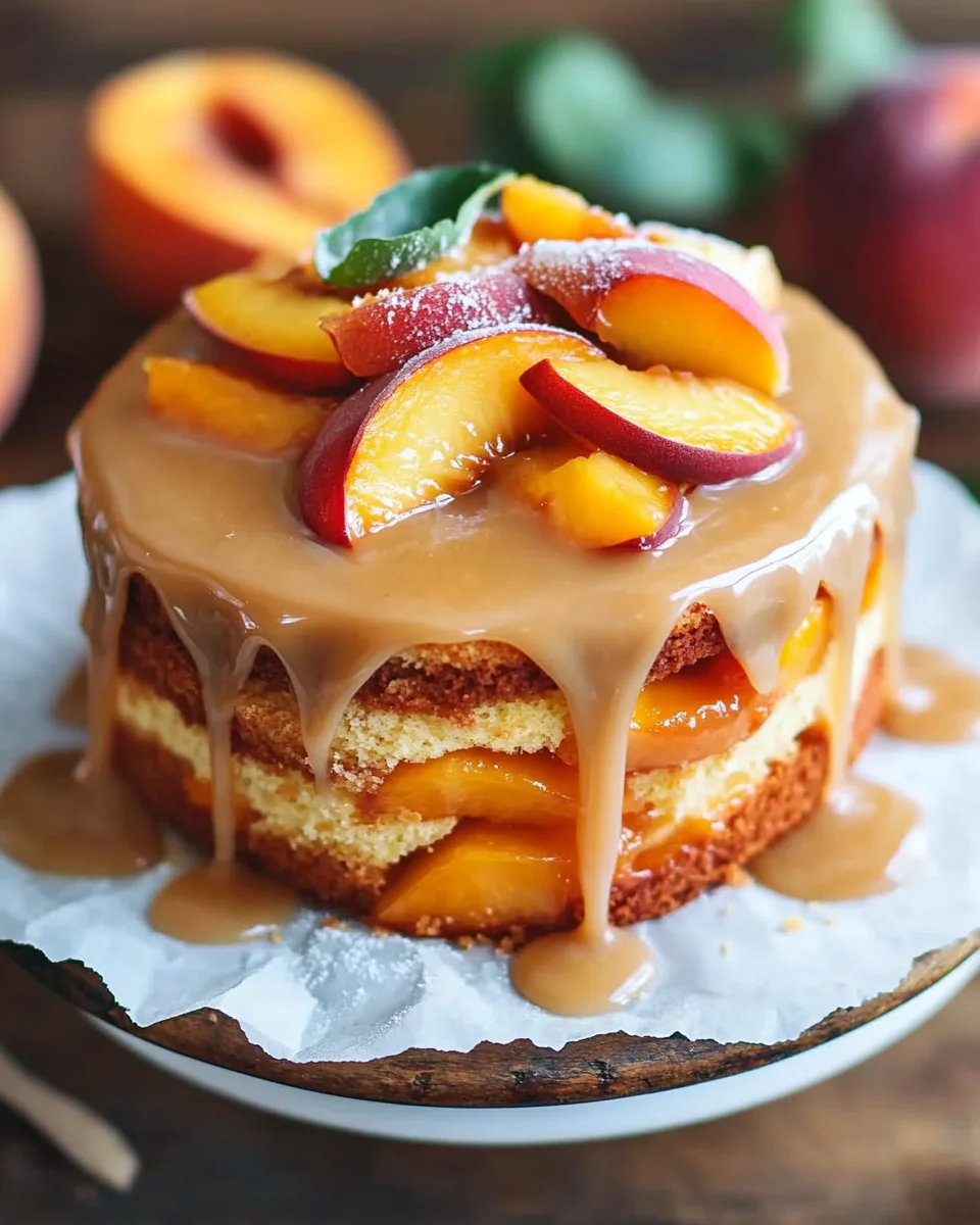 Brown Sugar Peach Cake