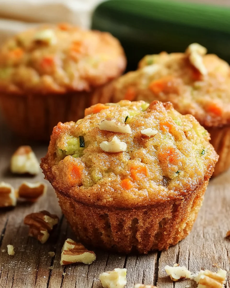 Carrot Cake Zucchini Muffins