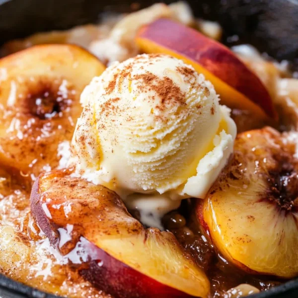 Cinnamon Sugar Baked Peaches
