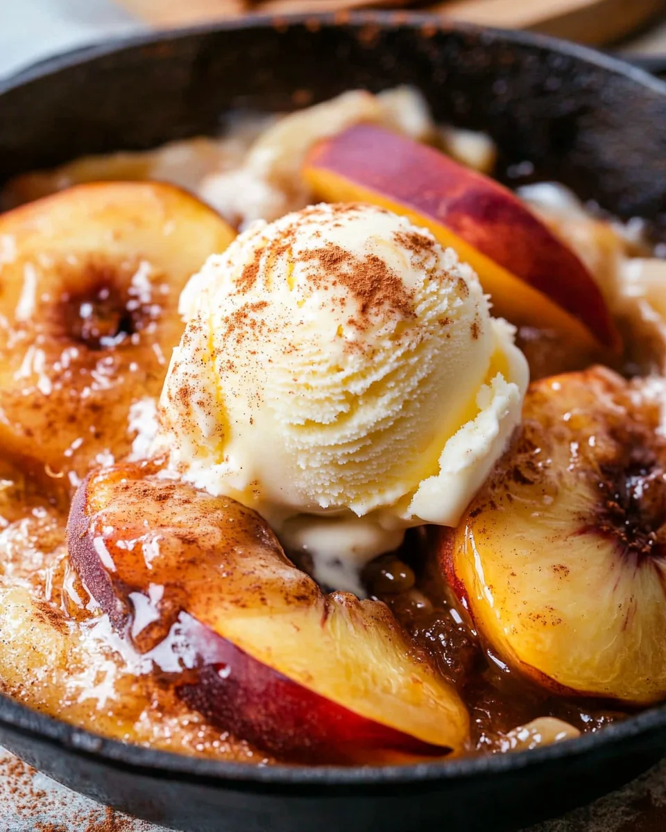 Cinnamon Sugar Baked Peaches