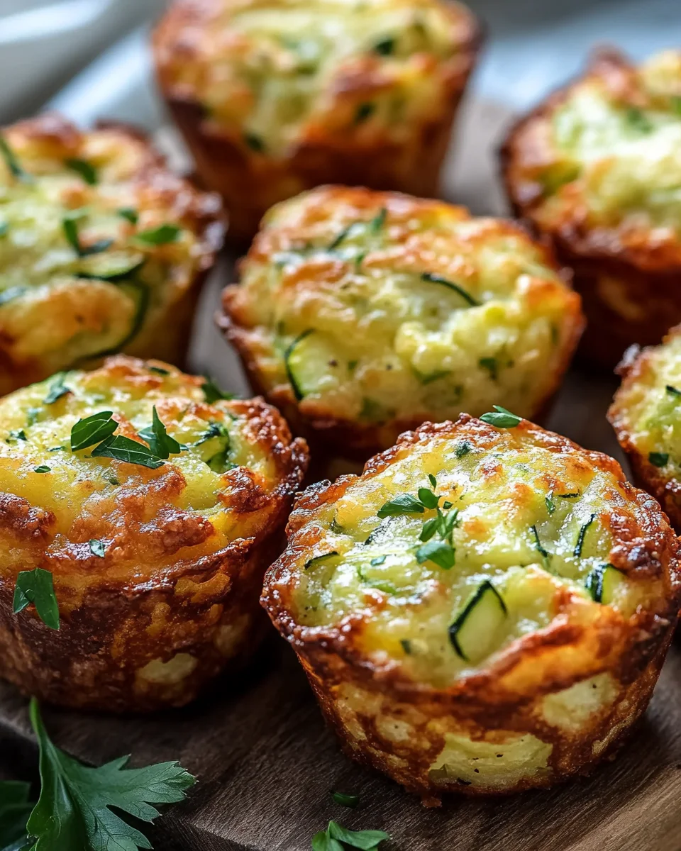 Crispy Parmesan Zucchini Potato Muffins