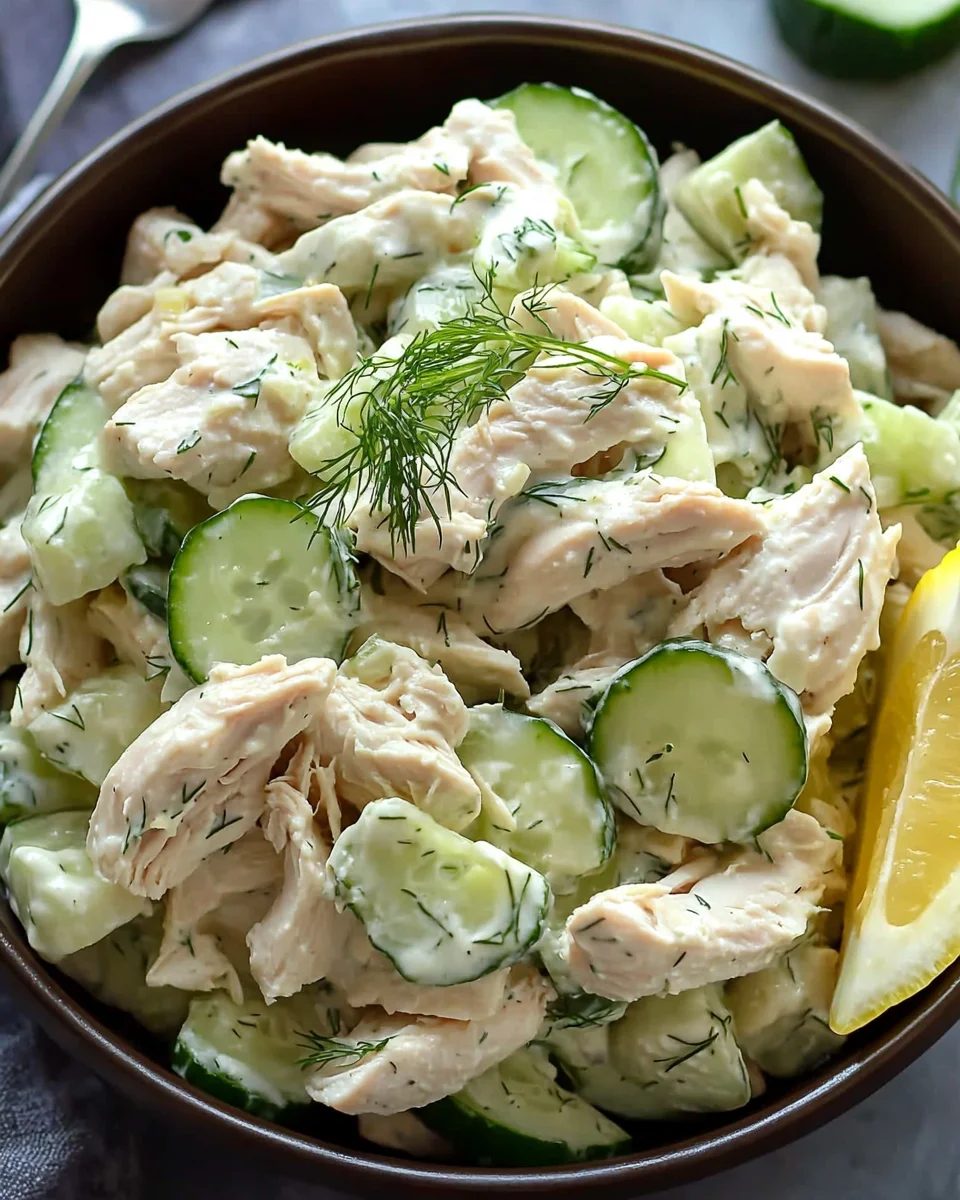 Cucumber Dill Rotisserie Chicken Salad