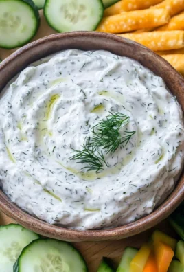 Cucumber Dip with Sour Cream and Dill