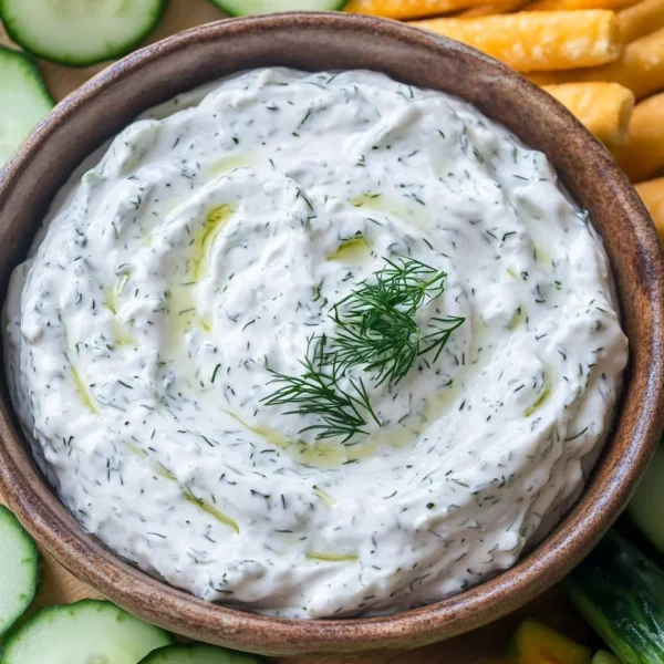 Cucumber Dip with Sour Cream and Dill