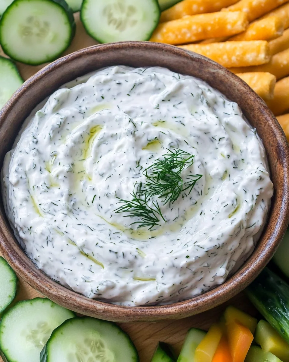 Cucumber Dip with Sour Cream and Dill