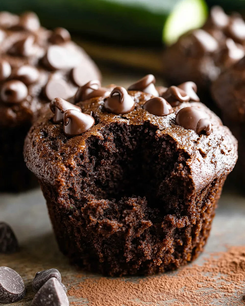 Double Chocolate Zucchini Muffins