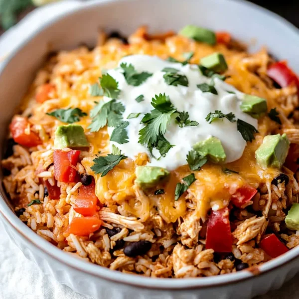 Easy Chicken Burrito Casserole
