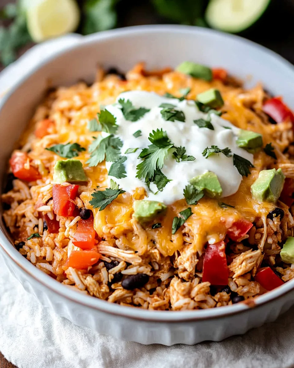 Easy Chicken Burrito Casserole