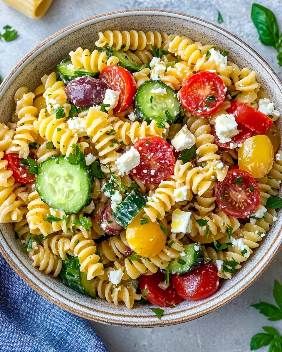 Easy Greek Pasta Salad