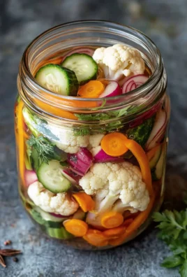 Easy Refrigerator Pickled Vegetables Recipe - Quick & Tangy!