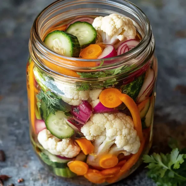 Easy Refrigerator Pickled Vegetables Recipe - Quick & Tangy!