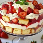 Easy Strawberry Trifle with Pound Cake