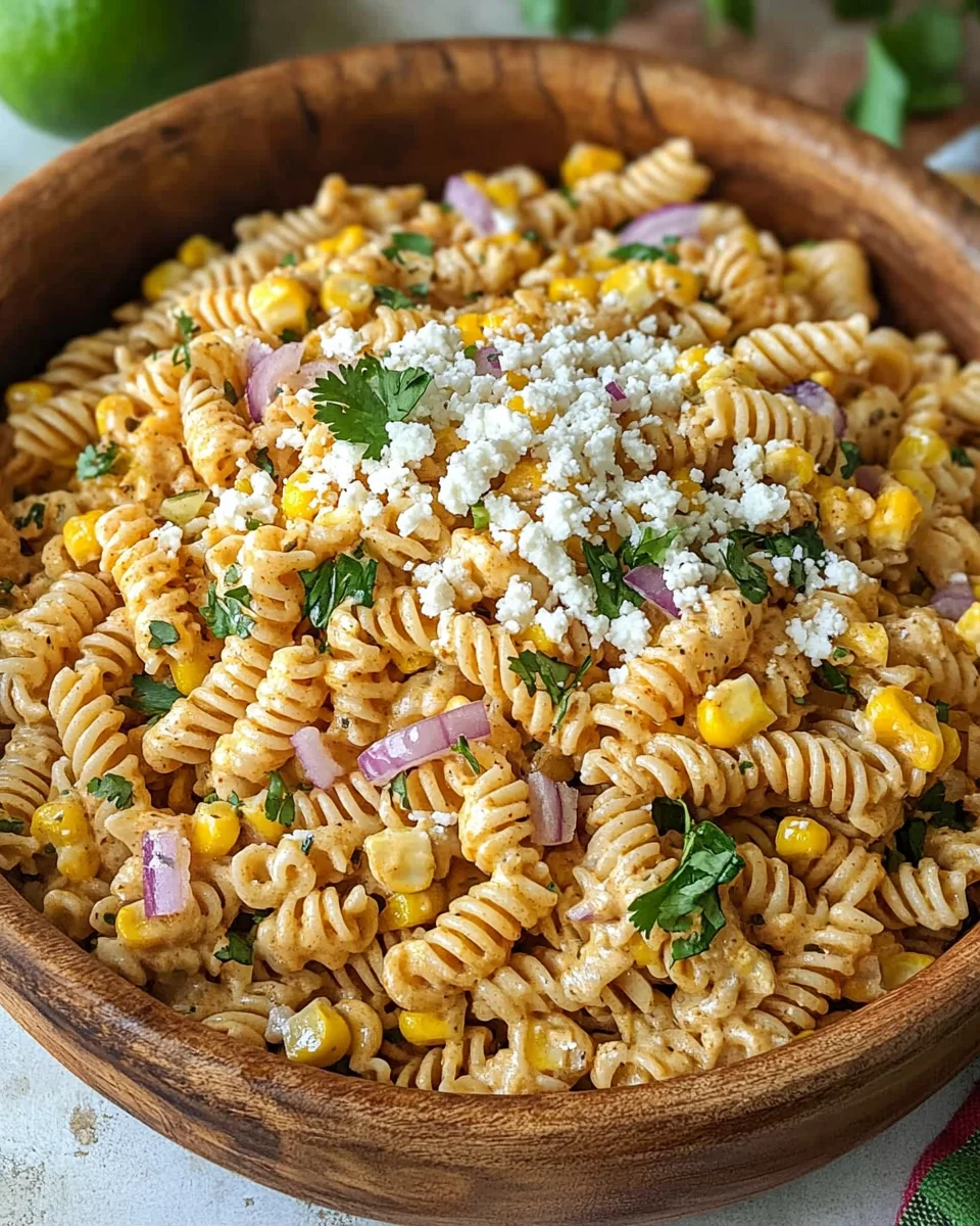 Elote Pasta Salad Recipe (Mexican Street Corn)