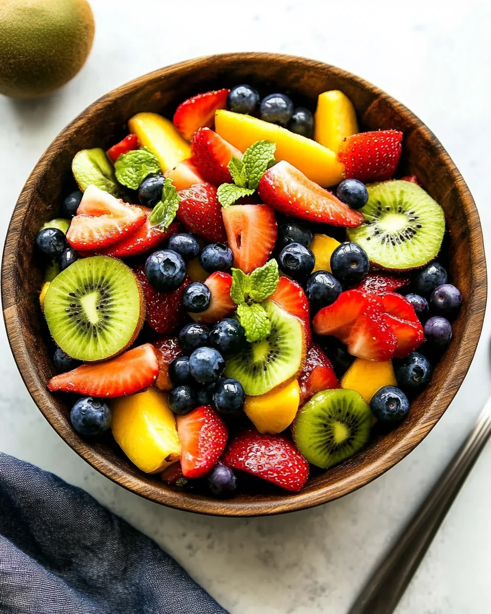 Fruit Salad with Honey Lime Dressing