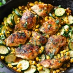 Garlic Butter Chicken with Zucchini and Corn - One-Pan, 30-Minute Meal
