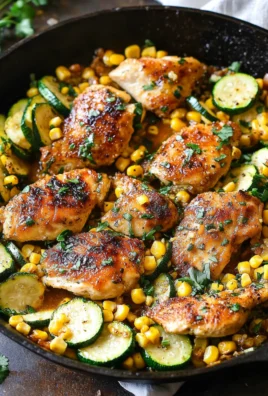 Garlic Butter Chicken with Zucchini and Corn - One-Pan, 30-Minute Meal