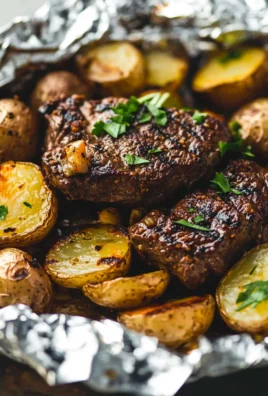 Garlic Butter Steak and Potato Foil Packets