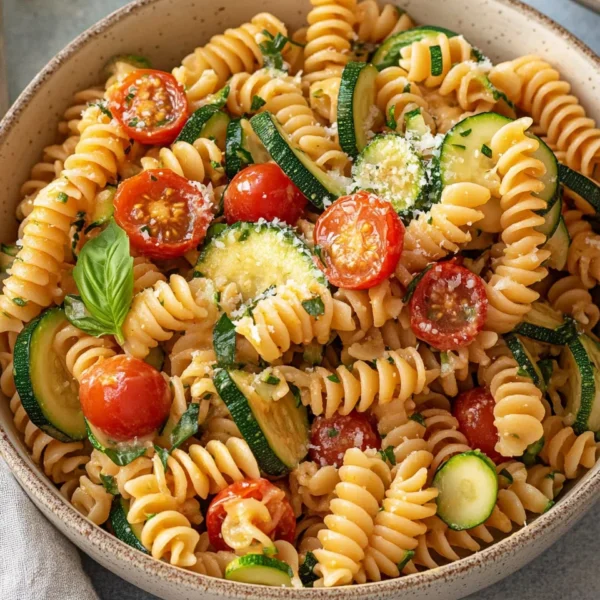 Healthy Tomato Zucchini Pasta