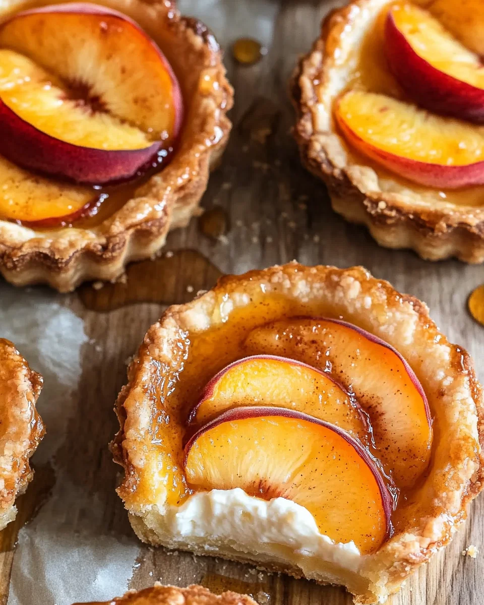 Mini Peach and Cream Cheese Tarts