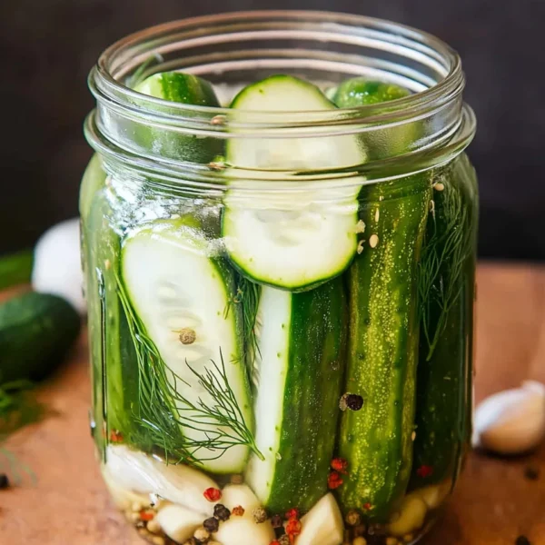 Overnight Refrigerator Dill Pickles