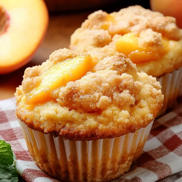 Peach Cobbler Muffins